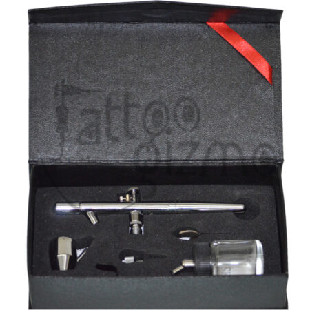 Rainbow Steel Airbrush (AG-128P) Set 0.35mm, Dual Action Bottom Feed Airbrush