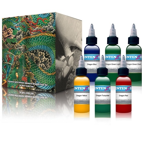 Intenze Japaneze Dragon 6 Color Set Tattoo Ink (1 Oz Each Color)