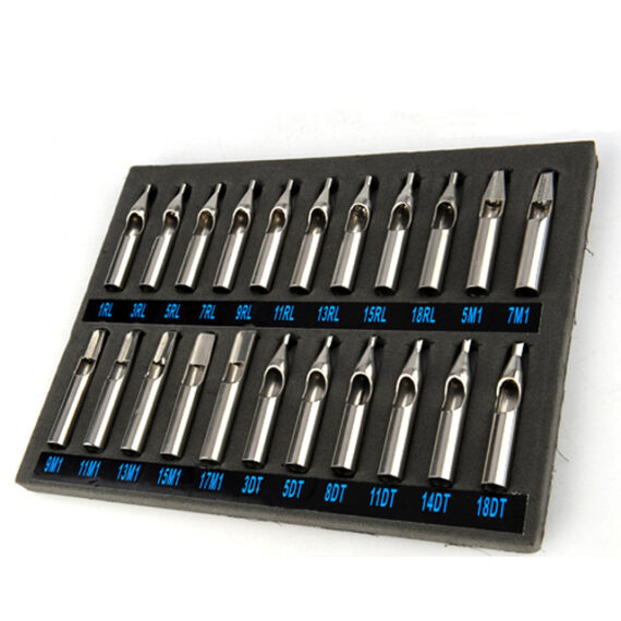 22pcs Stainless Steel Tattoo Tips Set FT RT DT