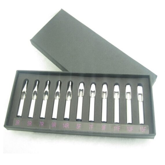 10pcs Stainless Steel Tattoo Tips Set FT RT DT