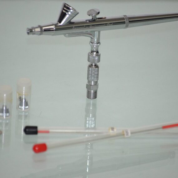 Alba Small Cup Set Airbrush (AG-135S) Set 0.2mm, 0.3mm, & 0.5mm Dual Action Gravity Feed Airbrush