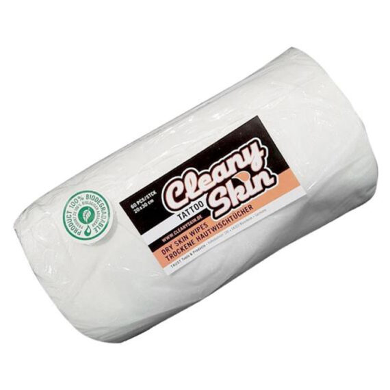 Cleany Skin Super Soft White-Dry Tattoo Wipes (120 sheets a 20x15cm)