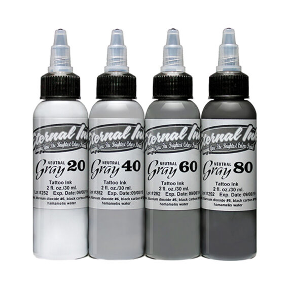 Eternal Neutral Grey Ink Set - 4 bottles of 1oz Each