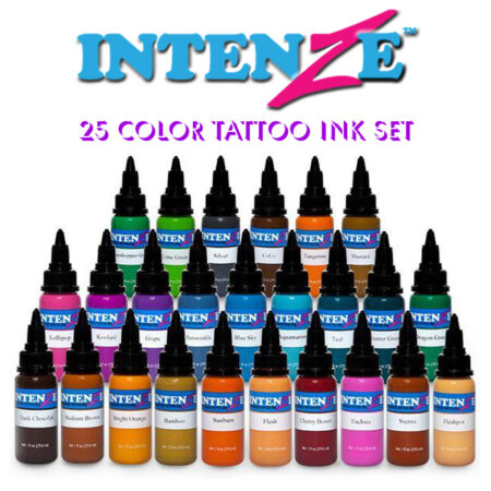 Intenze Tattoo Ink – Basic 1 oz. Color Set - 25 Bottles