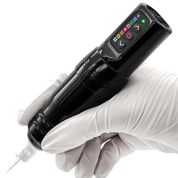F K Iron Flux Tattoo Machine with Power Bolt - Chromium