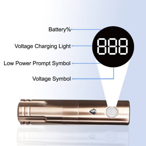 Falcon1 Professional Single Button Wireless Tattoo Machine(Flat Grip Coffee)