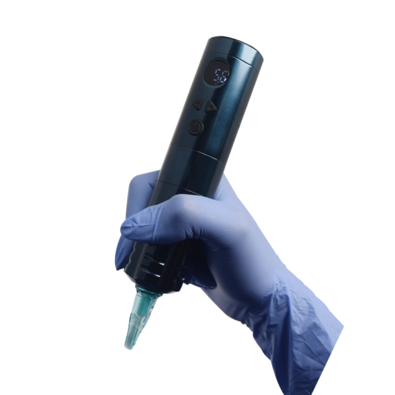 Falcon 3 Wireless Tattoo Pen Machine (Flat Grip Blue)