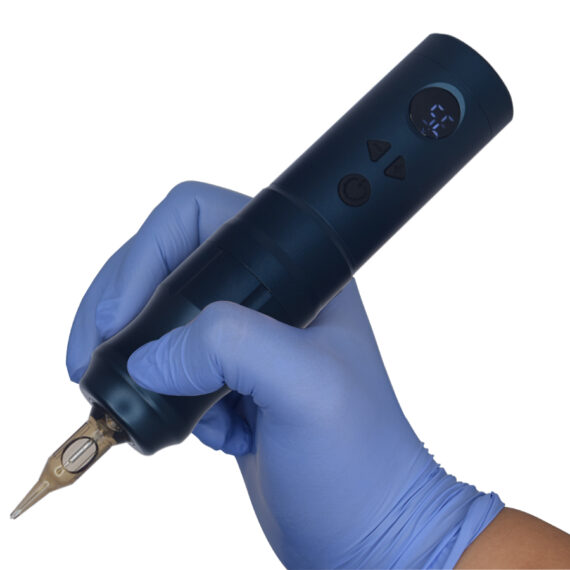 Falcon 3 Wireless Tattoo Pen Machine ( Round Grip Blue)