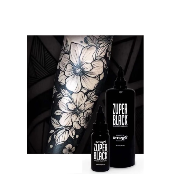 Intenze Zuper Black Tattoo Ink - 1 Oz