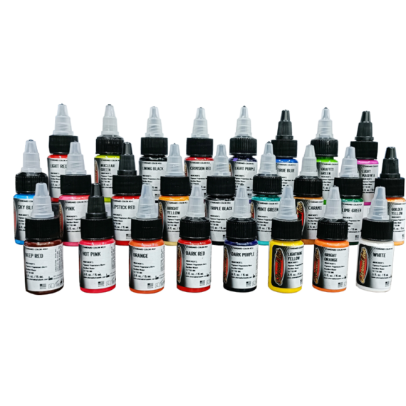 Eternal Top 25 Color Tattoo Ink Set - 1/2 oz