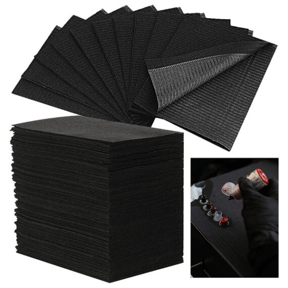 Disposable Table Tissue Black (Pack of 125 Pcs)