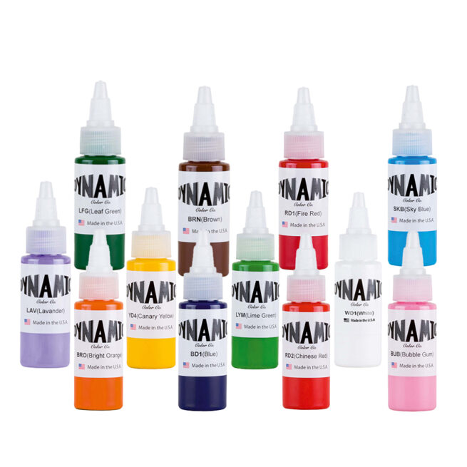 Dynamic Color Primary Tattoo Ink Set #1 - All Colors 1oz