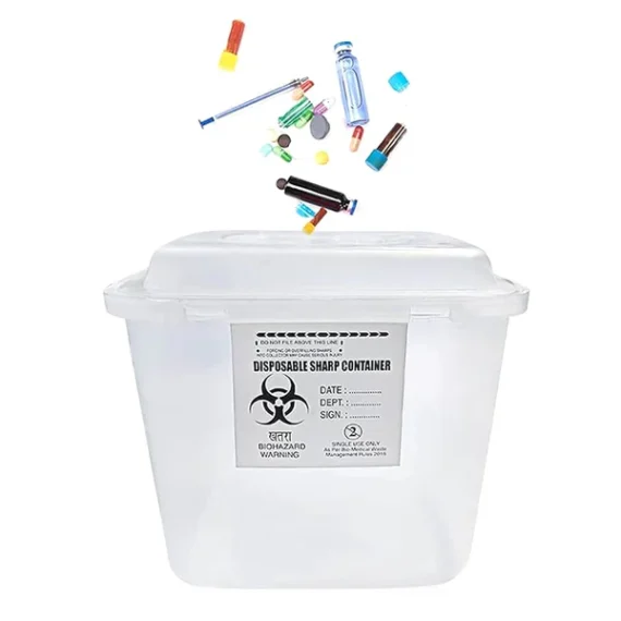 Sharps Containers -Needle and Blades Disposal Box